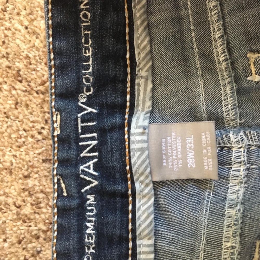 NWOT Vanity 28W/33L jeans - Picture 3 of 4